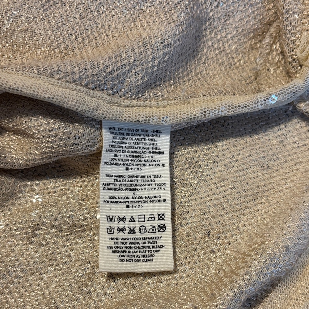 Free People Shimmering Gold Sequin Knit Top - Picture 8 of 9